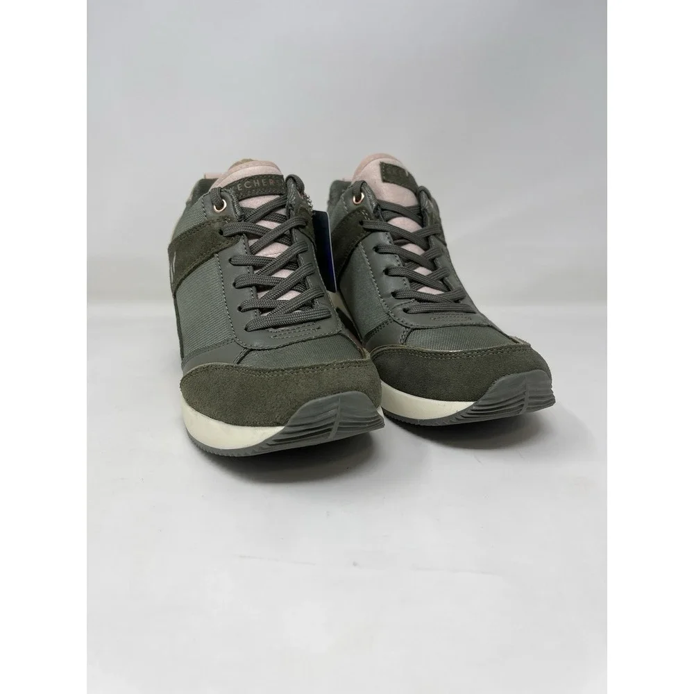 Skechers Street LA Million High N Fly Womens Size 8 Olive Sneakers NWB